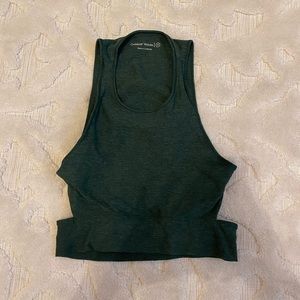 Outdoor Voices Slash Crop Hunter Green Sports Bra Woman’s Medium